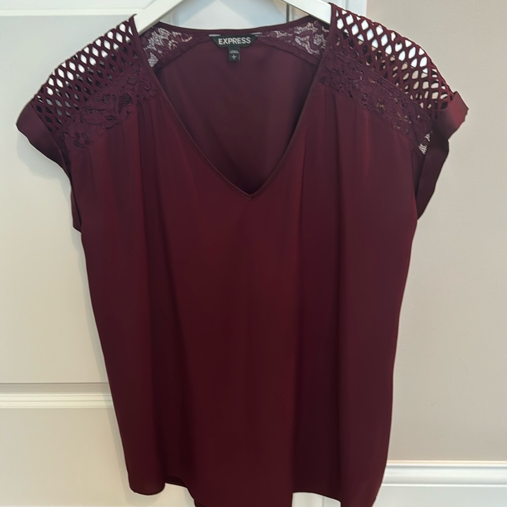 Express Burgundy Blouse Size large